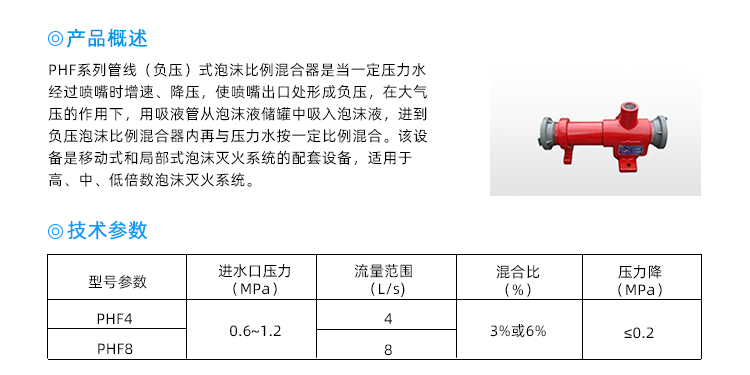 PHF4管線(xiàn)（負(fù)壓）式比例混合器